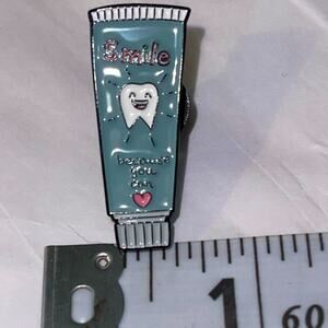 Smile Because You Can Dentist Toothpaste Pin Brooch